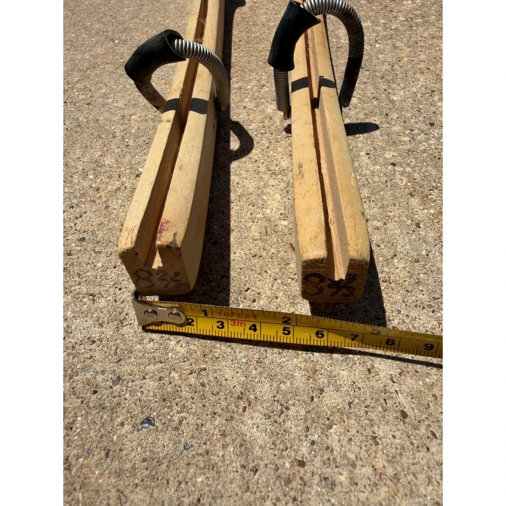 Vintage Wooden Ice Skate Blade Covers Guards. Total Length 12 in. Long - Picture 10 of 10